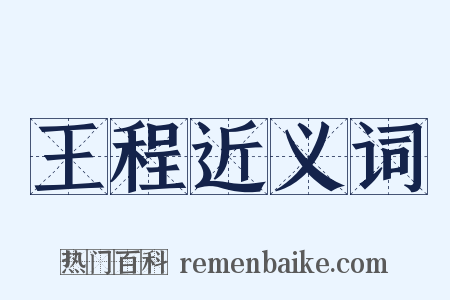 王程近义词是什么意思的图片